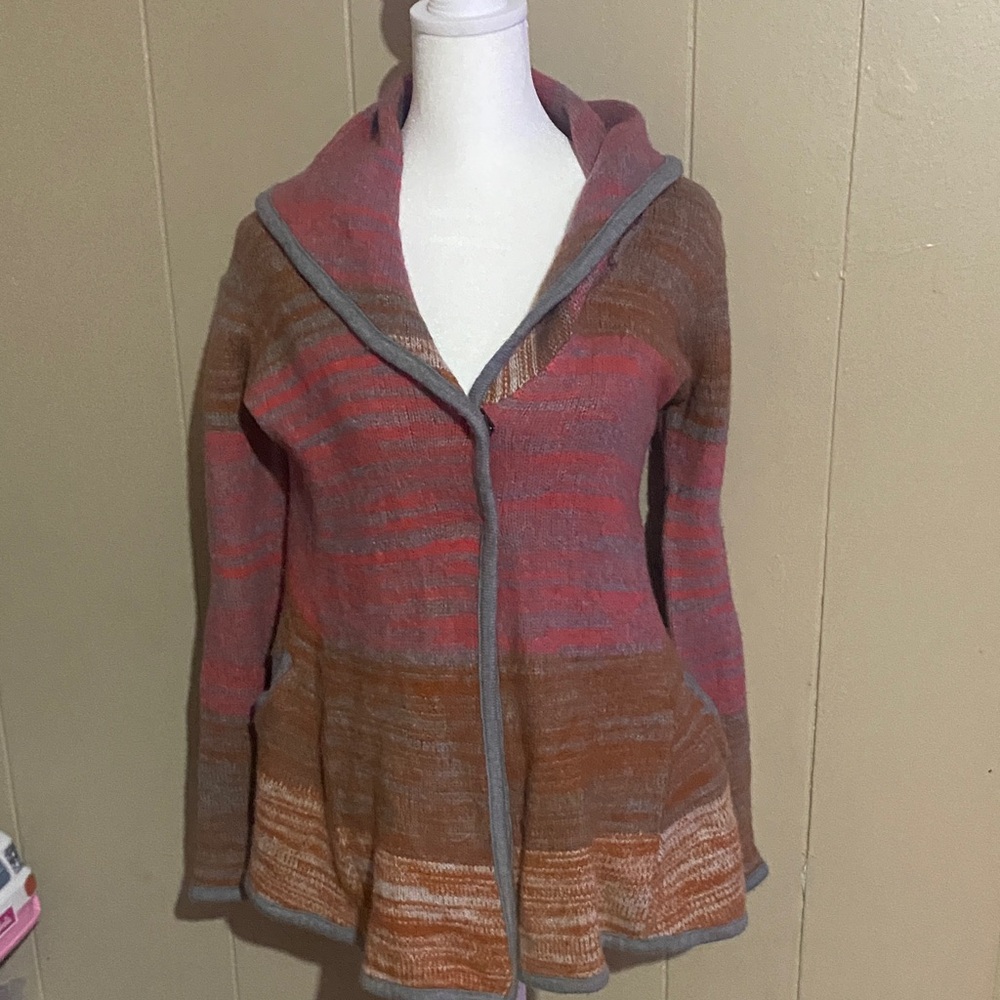Free People Women's Multicolor Hooded Sweater